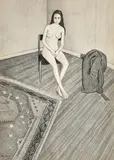 John Brack, Nude on Kitchen Chair 1972