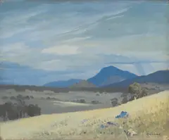 Elioth Gruner, Mount Tennant (Canberra) 1934, 1934, oil on canvas on board