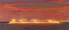 Tim Storrier, Evening (Nostalgia and Embers) 2001, 2001, synthetic polymer paint on canvas