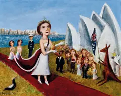 The Royal Opening by Garry Shead, oil on board, sold Jun 2024
