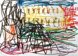 Ben Quilty, Gerard's Garden (Night) 2003, 2003, oil bar on linen