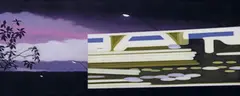 Andrew Browne, Magenta Nocturne with Billboard 2001, 2001, oil on linen