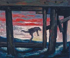 Rick Amor, The Runner 1983-84, 1983-84, oil on canvas