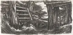 Rick Amor, The Sea c1990, c1990, charcoal on paper