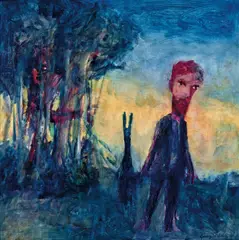 Nocturne 1992 by Garry Shead, 1992, oil on board, sold Jun 2024