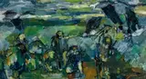 John Passmore, The Catch 1955, 1955, oil on board