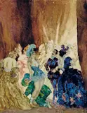 Norman Lindsay, Belinda's Ball, watercolour on paper
