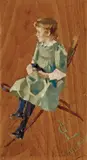George Washington Lambert, Painting of Grace Nield 1891, 1891, oil on panel