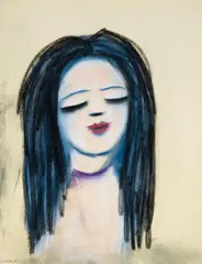Mirka Mora, Young Girl 1969, 1969, pastel on paper