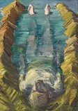 Euan MacLeod, Figure Lying in Seascape 2006, 2006, oil on canvas