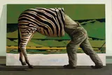 John Kelly, Man Looking into a Zebra 2000, 2000, oil on linen