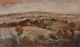 Lloyd Rees, Hills of Bathurst c1944, c1944, oil on canvas