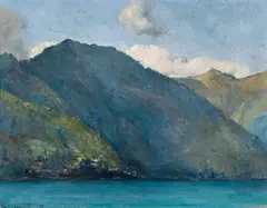 Lake Como 1913 by Tom Roberts, 1913, oil on canvas on board, sold Mar 2024