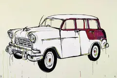 FC Holden by Adam Cullen, synthetic polymer paint on linen, sold Mar 2024