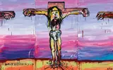 Adam Cullen, Corpus Christi (Only Women Bleed) 2008, 2008, synthetic polymer paint and enamel on canvas (triptych)
