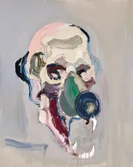 Ben Quilty, Skull, oil on linen
