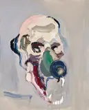Ben Quilty, Skull, oil on linen