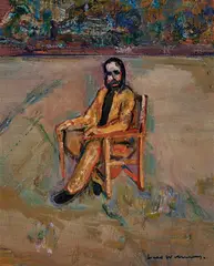Fred Williams, Ian Armstrong at Wedderburn 1971, 1971, oil on canvas