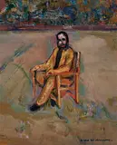 Fred Williams, Ian Armstrong at Wedderburn 1971, 1971, oil on canvas