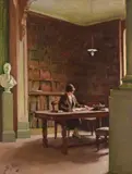 Bernard Hall, The Old Law Library, oil on canvas