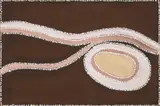 Rover Thomas, Claypan at Bedford Downs 1984, 1984, synthetic polymer paint on board