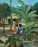(Island Scene) by Ray Crooke, oil on canvas on board, sold Mar 2024