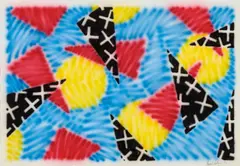 Howard Arkley, Red Wedge 1981, 1981, synthetic polymer paint on paper