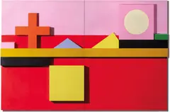 Peter D. Cole, Red Langley Landscape 2000, 2000, oil on marine ply