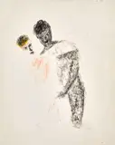 The Unspeakable Leda 1959 by Sidney Nolan, 1959, pencil and crayon on paper, sold Mar 2024