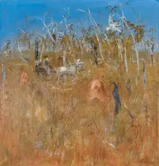Woman in a Jinker c1969 by Arthur Boyd, c1969, oil on canvas, offered Nov 2023