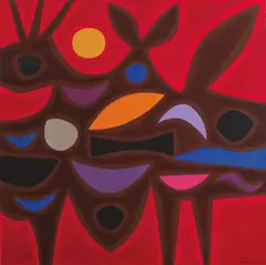 Insect, Paris 1972 by John Coburn, 1972, synthetic polymer paint on canvas, sold Nov 2023