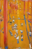 Brett Whiteley, Feeding Lavender Bay Doves 1979, 1979, oil on canvas on board