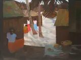 Island Shadow by Ray Crooke, oil on board, sold Nov 2023
