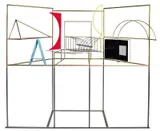 Peter D. Cole, Studio 4 2003, 2003, painted and patinated brass, aluminium and stainless steel