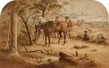 S. T. Gill, Stockmen on Camping Ground 1854, 1854, watercolour and gum arabic on paper
