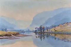 Alfred Coffey, A Veil of Bushfire Smoke 1918, 1918, oil on canvas