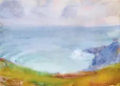 John Peter Russell, French Coastal View 1907, 1907, watercolour on paper