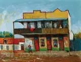 Sali Herman, Terrace Houses, Balmain 1966, 1966, oil on canvas