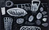 Tony Tuckson, Still Life on Black Paper