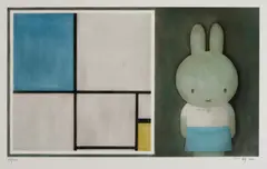 Liu Ye, Miffy with Mondrian 2011, 2011, etching and aquatint