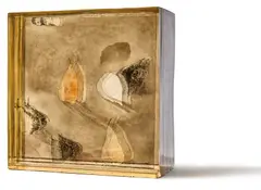George Baldessin, Recurring Pears 1971, 1971, cast resin, Perspex, pigment and ink