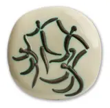 Quatre Danseurs 1956 by Pablo Picasso, 1956, white earthenware ceramic plaque with black oxide and white glaze; ceramic, Madoura edition, sold Aug 2023