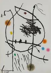 Joan Mir, Passage de l'Egyptienne 1985, 1985, etching and aquatint
