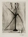 Bernard Buffet, Vase of Flowers c1980, c1980, drypoint engraving