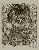 Brett Whiteley, Self Portrait, One of a Dozen Glimpses (from Another Way of Looking at Vincent Van Gogh 1888-1889) 1983, 1983, etching and aquatint