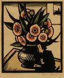 Eric Anchor Thake, Still Life with Japanese Figure 1929
