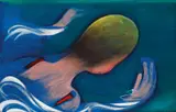 The Swimmer c1969 by Charles Blackman, c1969, oil on paper on board, sold Jun 2023