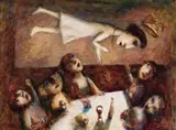 Garry Shead, Visitation (Small) 1996, 1996, oil on board