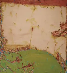 John Olsen, Lake Alexandrina and Dirt Roads 1997-98, 1997-98, oil on canvas