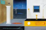 Peter D. Cole, Studio with Metaphysical Landscape 1989, 1989, pastel on paper